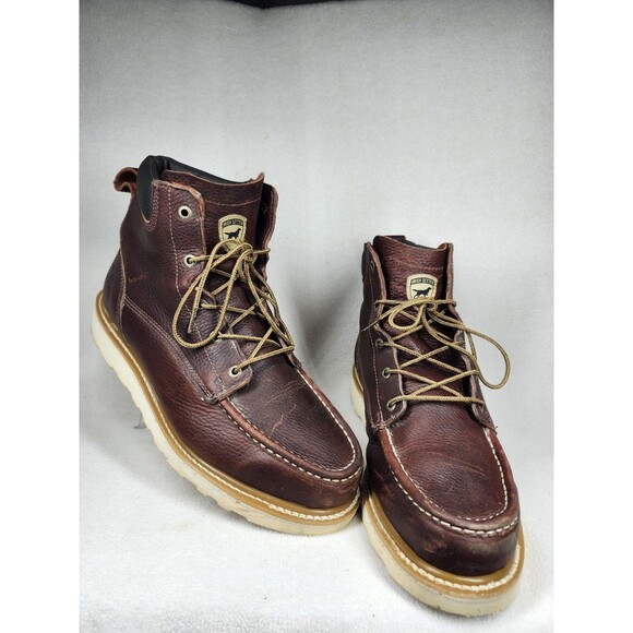 Irish Setter 83605 Work Boots Brown Leather Moc Toe Men’s Size 13 Oil Resist main image 6